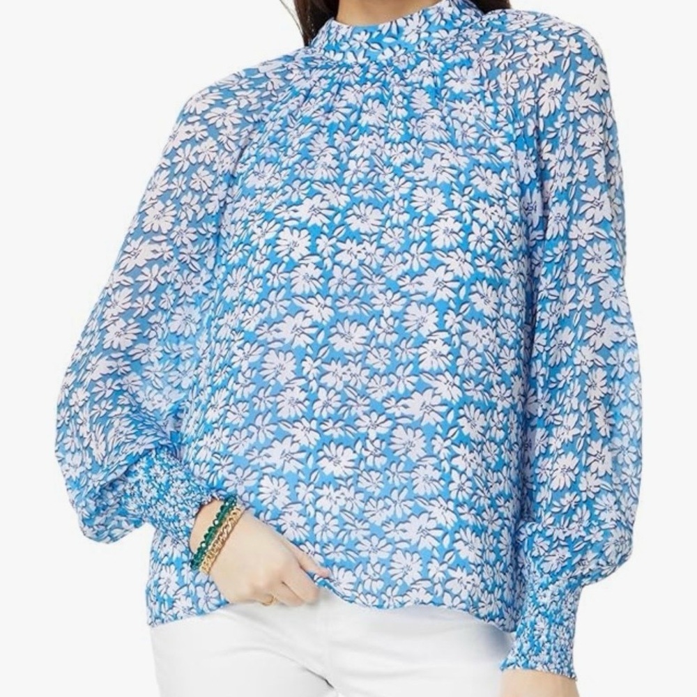 Lilly Pulitzer NWT Ellelynn in lunar beach palm beach petals